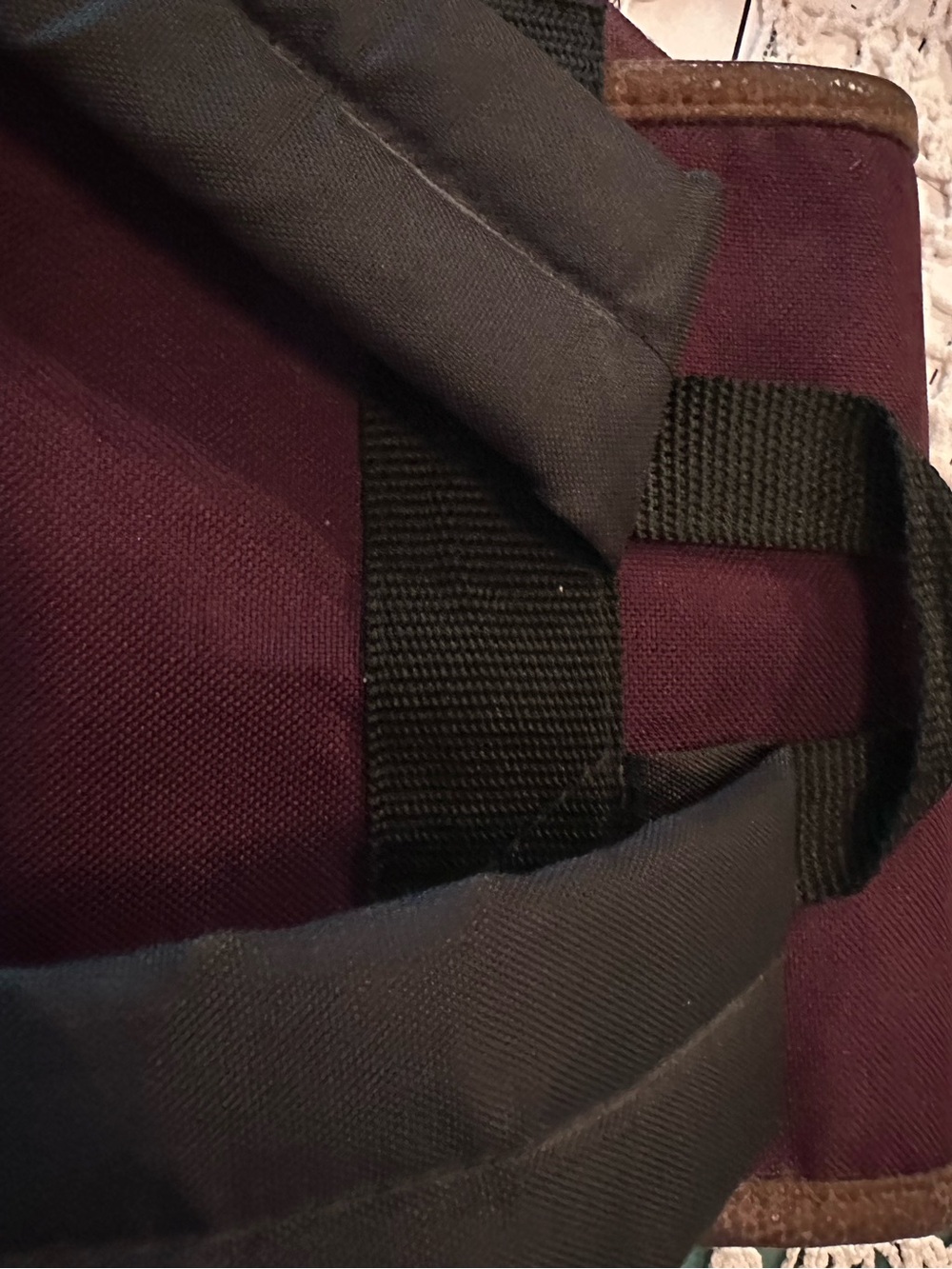 Burgundy Drawstring Backpack - Picture 7 of 7